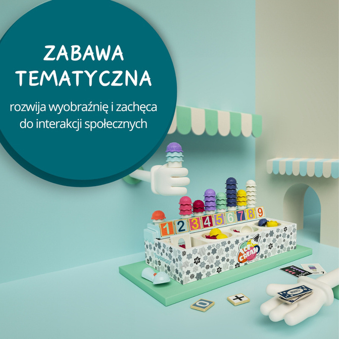 TOPBRIGHT Lodziarnia zabawka matematyczna dla dzieci – gra edukacyjna Montessori 24 mies. +, OUTLET