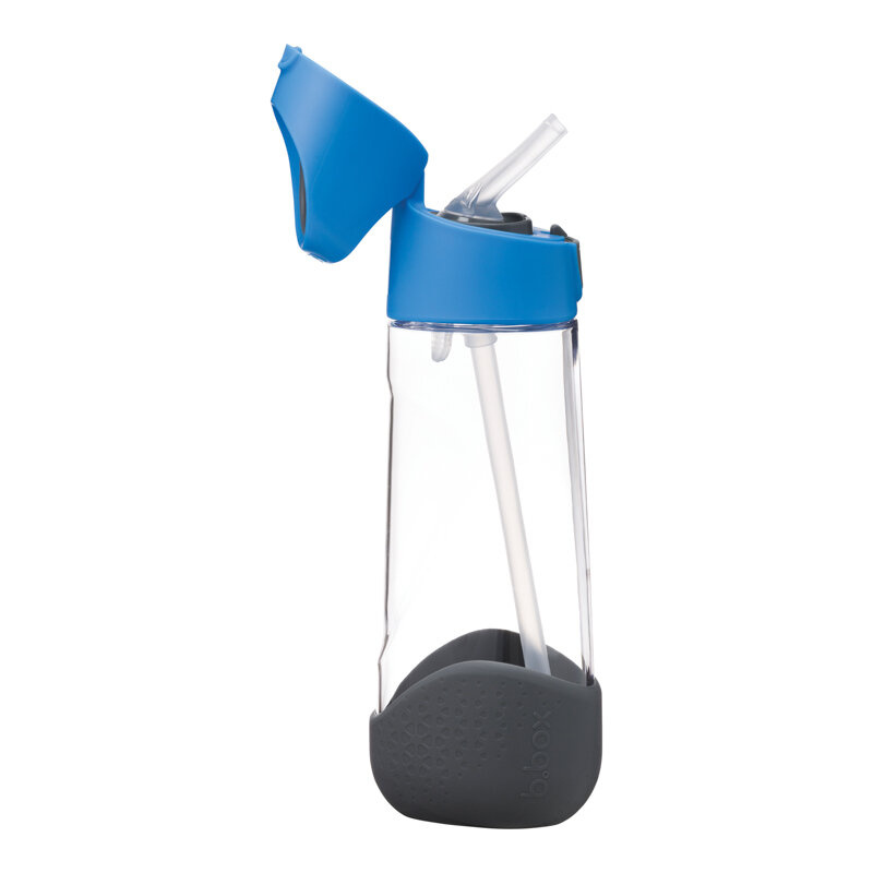 b.box Bidon dla dziecka - butelka na wodę ze słomką tritanowa 600ml Blue Slate