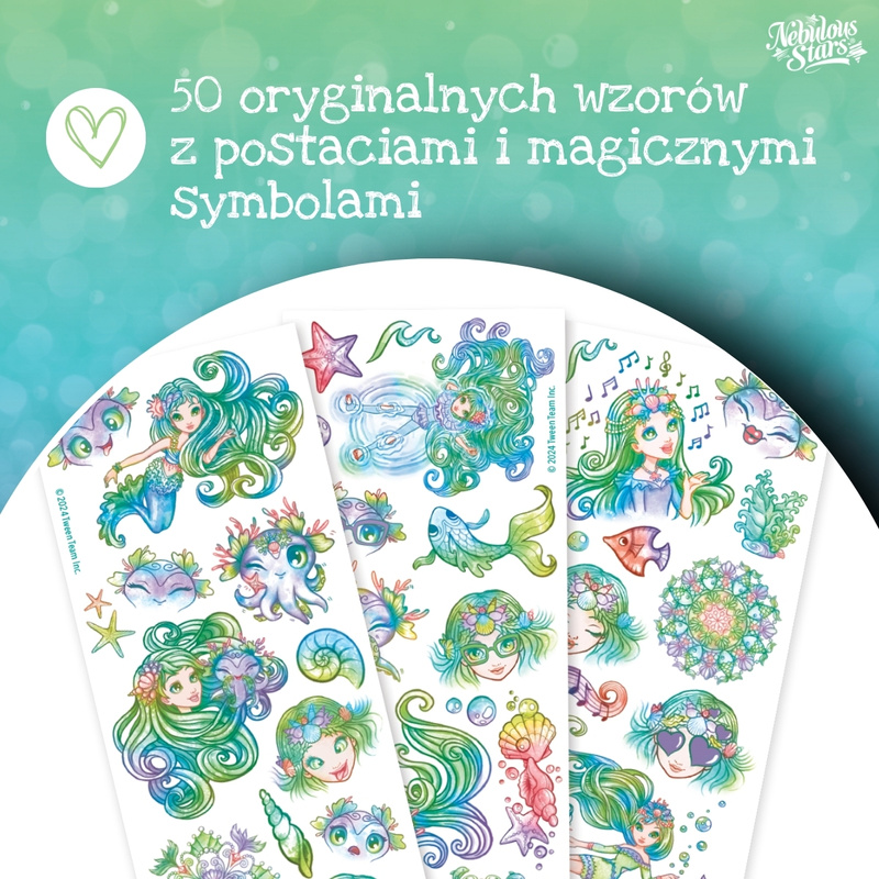 Nebulous Stars Błyszczące tatuaże dla dzieci Marinia 50szt. 7+ 