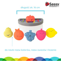 Sassy Sorter zabawka STEM – kubeczek z owocami 6m+, OUTLET