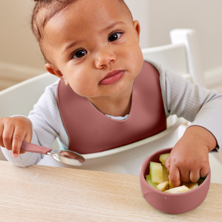 Miseczka silikonowa bez przyssawki, 2 szt., morelowy, Everyday Baby