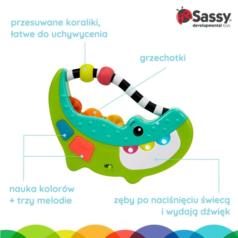 Sassy Krokodyl STEM – edukacyjna zabawka 6m+