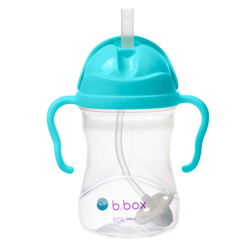 B.box bidon dla dzieci - kubek niekapek ze słomką 240 ml Azure