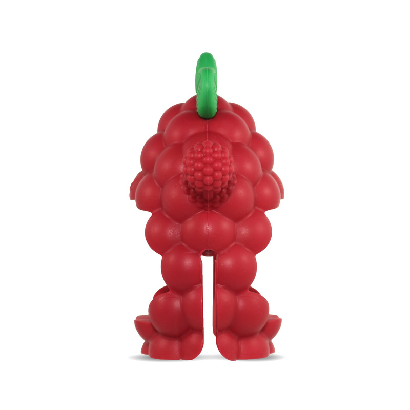 RaZbaby Gryzak Silikonowy dla Niemowląt | RaZberry Grip czerwony, 3m+