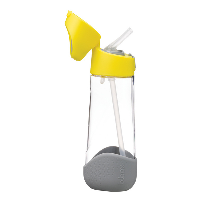 b.box Bidon dla dziecka - butelka na wodę ze słomką tritanowa 600ml Lemon Sherbet