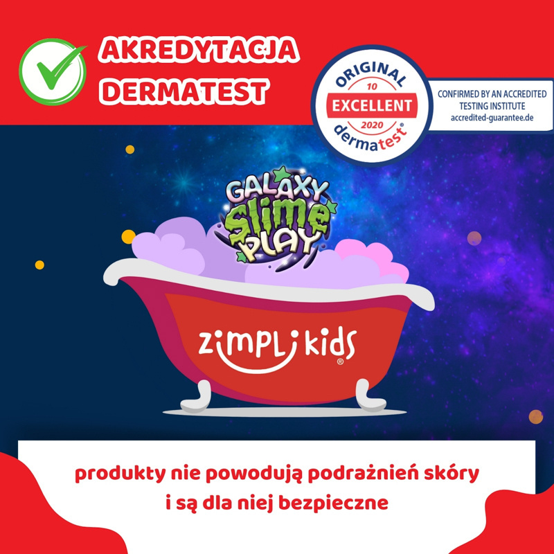 Zimpli Kids Zestaw do robienia glutów z gwiazdkami Galaxy Slime Play 3+, OUTLET