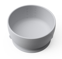 Bidon ze słomką 240 ml szary b.box + Silikonowa miseczka z przyssawką szara Everyday Baby