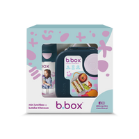 Zestaw Mini Lunchbox + Butelka tritanowa ze słomką 450 ml, Indigo Rose, b.box