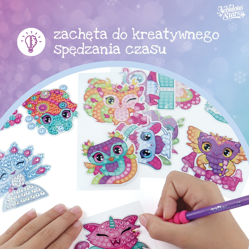 Nebulous Stars Kreatywne naklejki z kryształkami do samodzielnego ozdabiania dla dzieci 7+ OUTLET