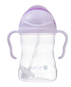 Zestaw bidon ze słomką 240 ml, boysenberry, b.box z zapasowymi słomkami oraz kubek, fioletowy, Doidy