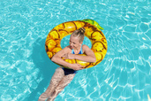 Kółko do pływania dla dzieci, ananas, 119/116 cm, 12+, Summer Fruit, Bestway