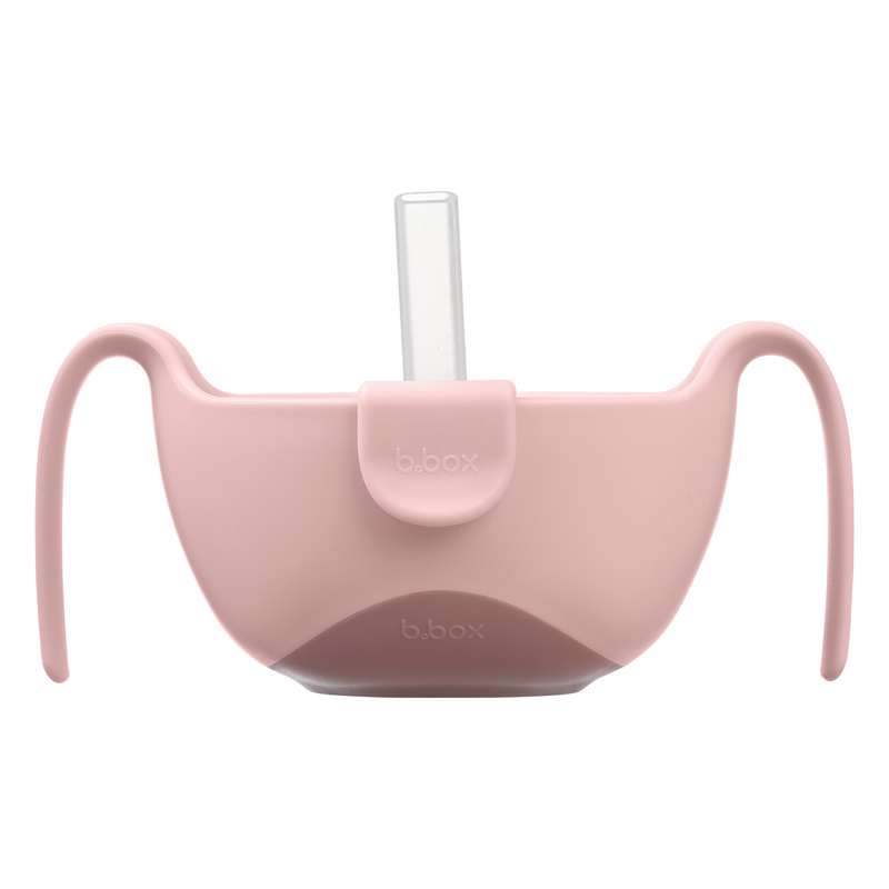 b.box miseczka 3w1: słomka, niewysypek, pojemnik, Blush