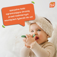 RaZbaby Silikonowe łyżeczki dla niemowląt RaZberry 2 szt., czerwona i niebieska, 6m+