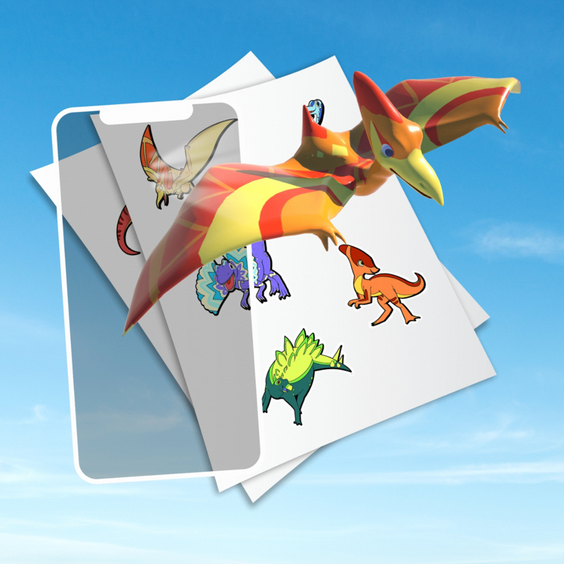 HoloToyz Naklejki AR Jurassic Dinos – dinozaury 3D