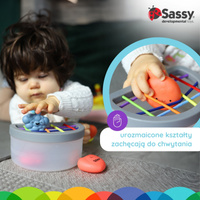 Sassy Sorter zabawka STEM – kubeczek z owocami 6m+, OUTLET