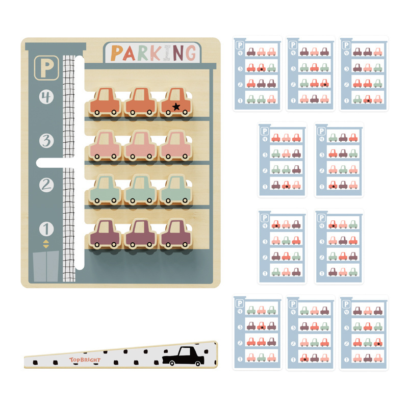Topbright Parking - zabawka logiczna z kartami zadań – układanka dla dzieci 36 mies. +