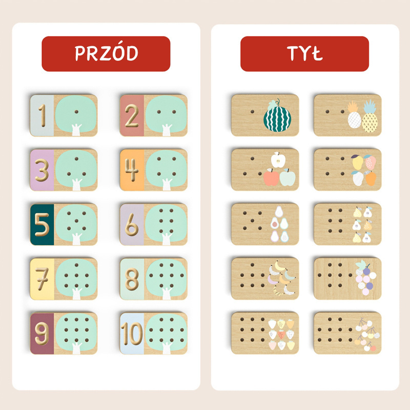 Topbright Liczę owoce Zabawka edukacyjna do nauki liczenia dla dzieci 36 mies.+