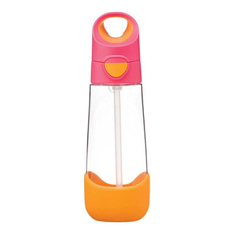 b.box Bidon dla dziecka - butelka na wodę ze słomką tritanowa 600ml Strawberry Shake