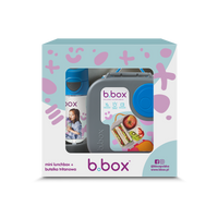 Zestaw Mini Lunchbox + Butelka tritanowa ze słomką 450 ml, Blue Slate, b.box
