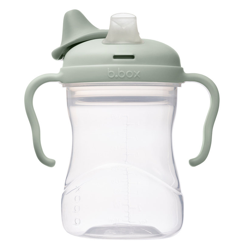 b.box kubek do nauki picia dla dziecka - zestaw 3w1 240 ml, Sage OUTLET