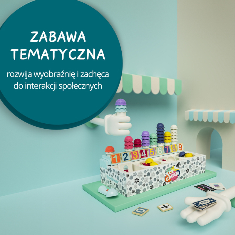 Topbright Lodziarnia zabawka matematyczna dla dzieci – gra edukacyjna Montessori 24 mies. + 