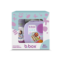 Zestaw Mini Lunchbox + Butelka tritanowa ze słomką 450 ml, Sugar Plum, b.box