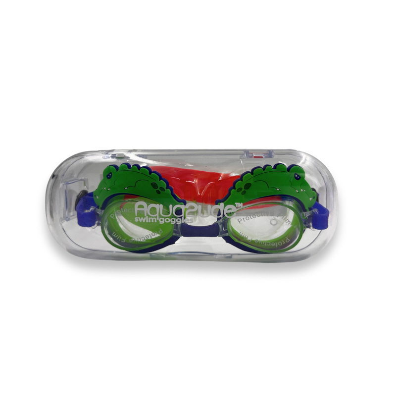 Aqua2ude Okulary do pływania dla dzieci nieparujące – okularki pływackie na basen Aligator 3+