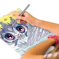 Nebulous Stars Szkicownik dla dzieci z białymi kartkami – zestaw naklejek i metalicznych pisaków 7+ Iceana rozm. M , OUTLET