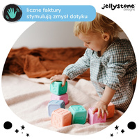 Kostki Edukacyjne, guma balonowa i brzoskwiniowa, Jellystone Designs, OUTLET