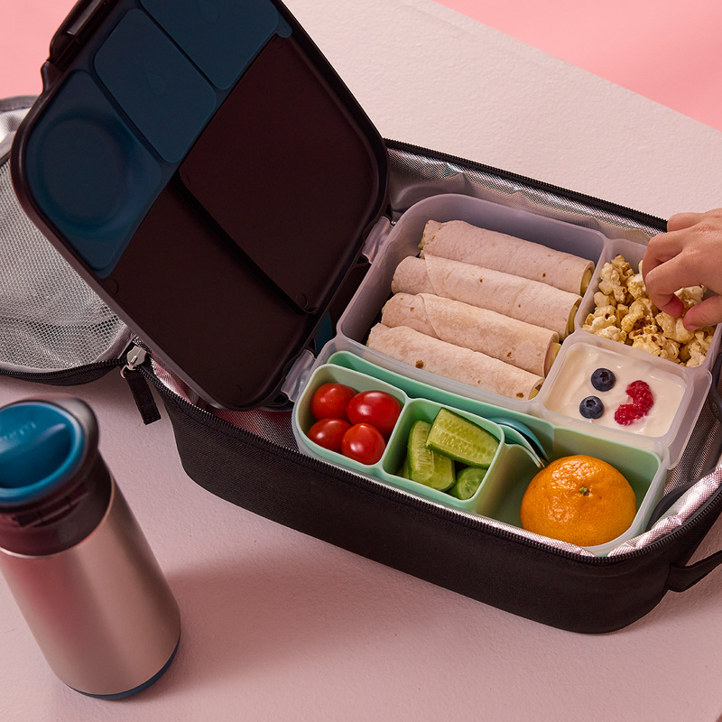 b.box Silikonowy wkład do lunchboxa z przegrodą na sztućce Forest
