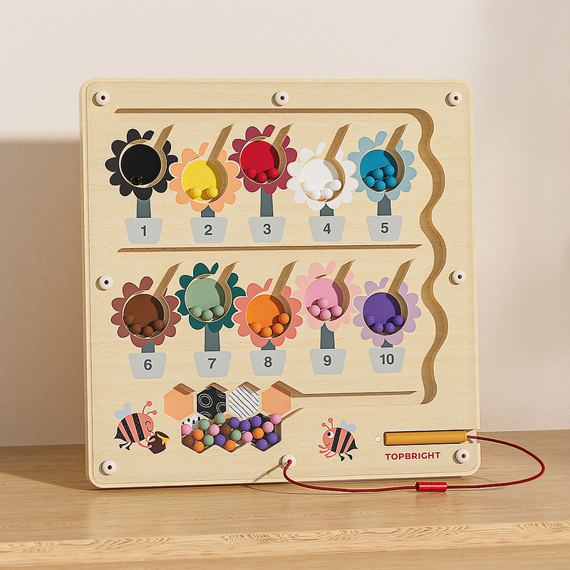 Topbright Pracowita pszczółka zabawka magnetyczna dla dzieci – gra logiczna z rysikiem 36 mies.+