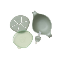 b.box miseczka 3w1: słomka, niewysypek, pojemnik, Sage