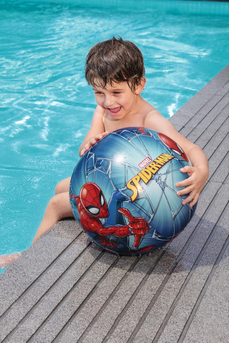 Piłka plażowa dmuchana, Spider-Man, 34 cm, 2+, Bestway 