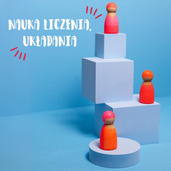 Grimm’s Przyjaciele Drewniane figurki do zabawy dla dzieci – drewniane ludziki Montessori 3 szt. Neon Pink