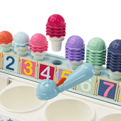TOPBRIGHT Lodziarnia zabawka matematyczna dla dzieci – gra edukacyjna Montessori 24 mies. +, OUTLET