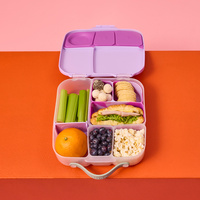 B.box Lunchbox dla dzieci do szkoły - szczelna śniadaniówka z przegródkami i wkładem chłodzącym Sugar Plum