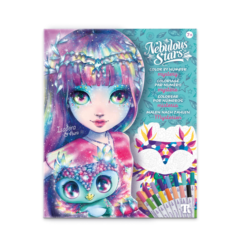 Nebulous Stars Kreatywna kolorowanka z flamastrami – Mystery | Koloruj po numerach 7+