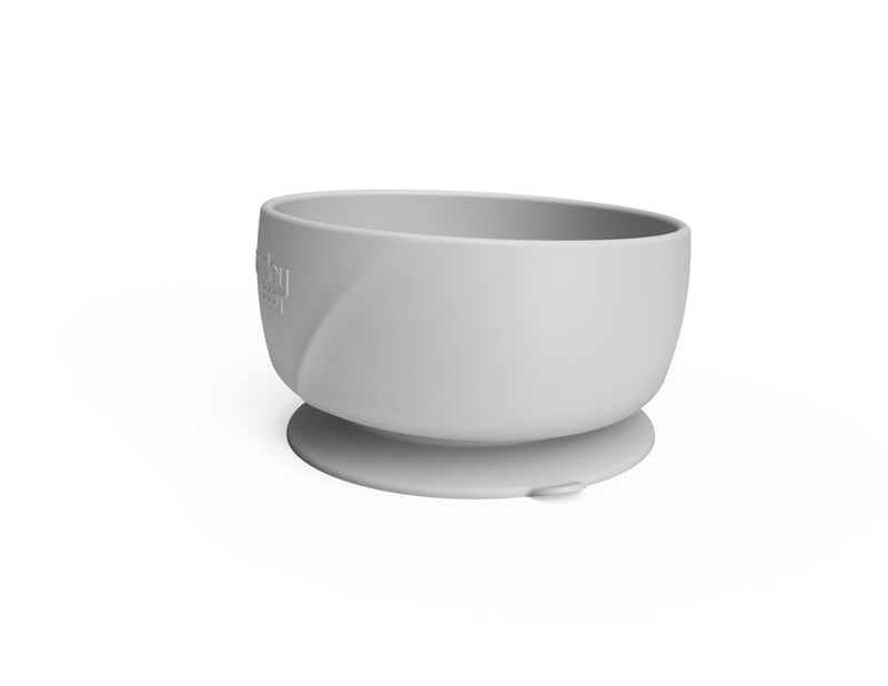 Silikonowa miseczka z przyssawką, szara, Everyday Baby