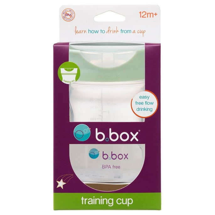 B.box Kubek do nauki picia dla dziecka - kubek treningowy plastikowy 240 ml szałwiowy, OUTLET