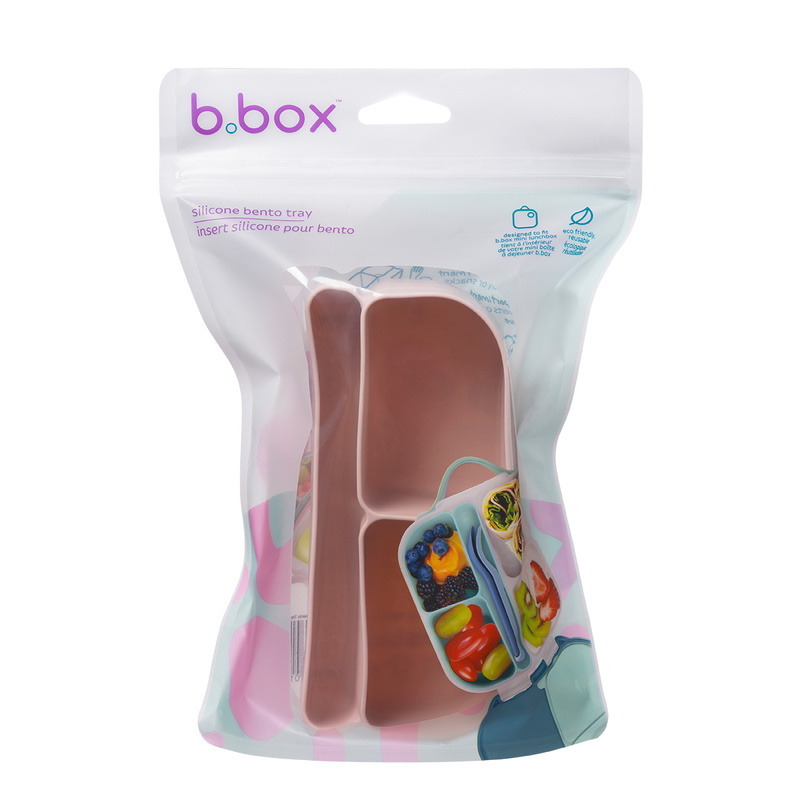 b.box Silikonowy wkład do mini lunchboxa z przegrodą na sztućce Berry