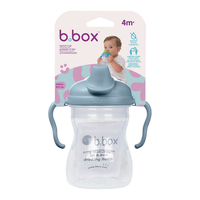 b.box Kubek z miękkim ustnikiem 4m+ Ocean – niekapek do nauki samodzielnego picia