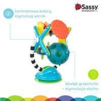 Zabawka sensoryczna Diabelski młyn Sassy – kolorowa atrakcja dla dzieci 6m+