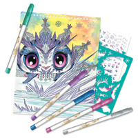 Nebulous Stars Szkicownik dla dzieci z białymi kartkami – zestaw naklejek i metalicznych pisaków 7+ Iceana rozm. M , OUTLET