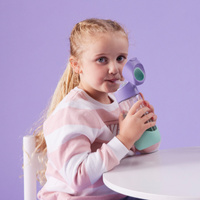 Zestaw Mini Lunchbox + Butelka tritanowa ze słomką 450 ml, Lilac Pop, b.box