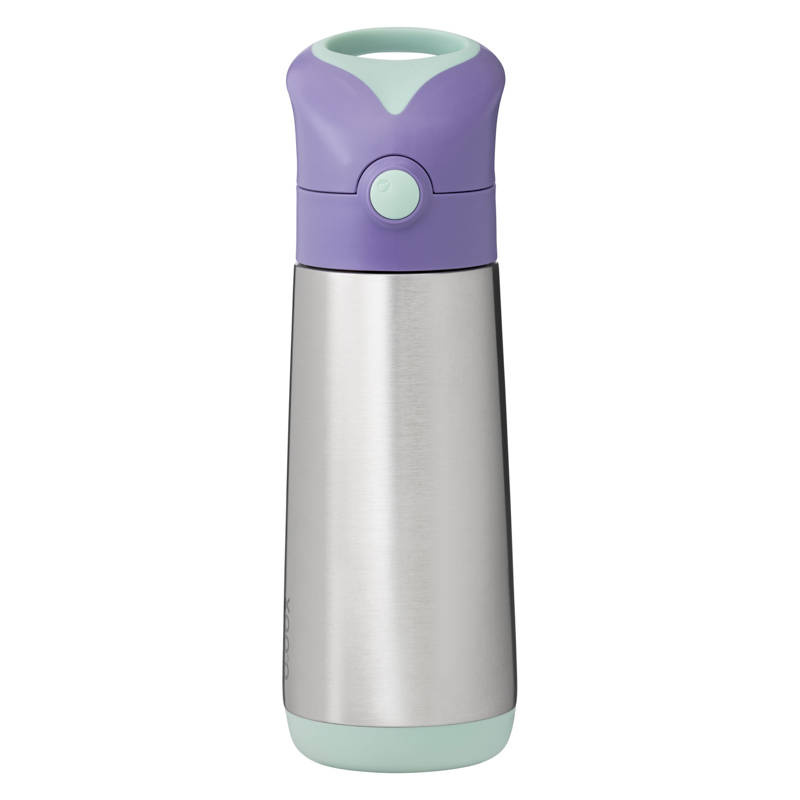 B.box butelka termiczna - bidon dla dzieci ze słomką 500 ml Lilac Pop