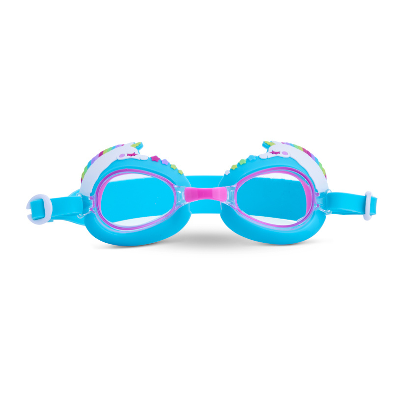 Aqua2ude Okulary do pływania dla dzieci – Uroczy jednorożec, turkus – anti-fog, ochrona UV, 3+