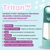 Zestaw Hydro Team butelka termiczna 690 ml White Out + butelka na wodę ze słomką tritanowa 450 ml Emerald Forest, b.box 