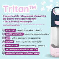 Zestaw Hydro Team butelka termiczna 690 ml Midnight + butelka na wodę ze słomką tritanowa 450 ml Indigo Rose, b.box