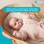 b.box Smoczek dla noworodka i niemowlaka 2 szt.– symetryczny smoczek silikonowy 0 – 6 mies. jagoda/róż