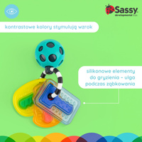 Sassy Kluczyki multikolor – zabawka sensoryczna dla niemowląt 0m+